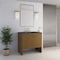 James Martin Vanities Hudson 36" Single Vanity, Honey Oak w/ 3 CM Parisien Bleu Silestone Top 435-V36-HNO-3PBL - alternate 4