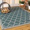 Jonathan Y Trebol Moroccan Trellis Textured Weave Teal/Gray 9 ft. x 12 ft. Indoor/Outdoor Area Rug SMB109E-9 - alternate 4