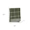 Homeroots 50" X 67" Olive Green And White Cotton Blend Woven Plaid Throw Blanket with Fringe 632900 - alternate 3
