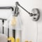Jonathan Y Cowie 8" Iron/Glass Adjustable LED Wall Sconce, Nickel JYL7575B - alternate 4