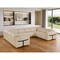 Homeroots Beige Italian Leather Power Reclining U Shaped Eight Piece Corner Sectional With Console 634683 - alternate 9