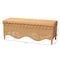 Bali & Pari Erla Bohemian Light Honey Rattan Accent Bench with Scallop border 247-13763-ZORO - alternate 2