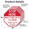 Signmission Stop Here Wait for Gate to Open Tha, 10 inch X 10 inch, Aluminum Metal Signs, 5PK OC-A-5Pack-10-288 - alternate 3