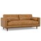 Homeroots 89" Sienna Leather Sofa With Ottoman With Brown Legs 641070 - alternate 2