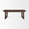 Homeroots 106" Dark Brown Solid Wood Self-Storing Leaf Sled Base Extendable Dining Table 604023 - alternate 5