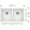 Blanco Precis SILGRANIT 29in 50/50 Double Bowl Undermount Kitchen Sink - White 516320 - alternate 3