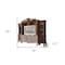 Homeroots 19in Brown Wood Cabinet Enclosed Storage Entertainment Center 348658 - alternate 3