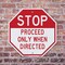 Signmission Stop Proceed Only When Directed, 10 inch X 10 inch, Aluminum Metal Signs, 2PK OC-A-2PACK-10-271 - alternate 5