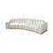 Homeroots Gold And White Velvet Curved Three Piece Sectional With Toss Pillows 643879 - alternate 8