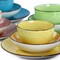 Elama Sebastian 18 Piece Double Bowl Stoneware Dinnerware Set in Assorted Colors ELM-SEBASTIAN18 - alternate 3
