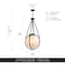 Vidalite Voyager 4-Light Matte Black Pendant, Hanging Pendant Light With Rope Detailing & Smoked Glass Shade CE1013091 - alternate 5