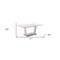 Homeroots 71" White Wood and Metal Self-Storing Leaf Pedestal Base Extendable Dining Table 555166 - alternate 2