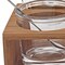 Homeroots 6 Mouth Blown Crystal Jam Set With 3 Glass Jars And Spoons On A Wood Stand 375725 - alternate 4