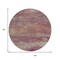 Homeroots 8' Merlot Beige And Blush Round Abstract Washable Indoor Outdoor Area Rug 630839 - alternate 2