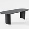 Homeroots 79" Black Solid Wood Double Pedestal Base Oval Dining Table 721105 - alternate 4