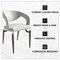 Leisuremod Entice Modern Leather Dining Chair with Iron Legs Open-Back Design in Grey, 2PK EC60GR-2 - alternate 4