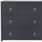 Homeroots 34" Navy Blue Three Drawer Standard Chest 389815 - alternate 4
