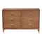 Baxton Studio Mandolin Mid-Century Ash Walnut Wood 6-Drawer Dresser 258-14052-ZORO - alternate 4