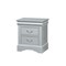 Homeroots 24" Platinum Two Drawers Nightstand 347111 - alternate 4