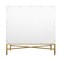 Homeroots 32in White and Gold Wood Accent Cabinet With Two Doors 716314 - alternate 6