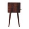 Homeroots 22" Brown Solid Wood Square One Drawer Nightstand 651797 - alternate 5