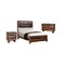Homeroots Three Piece Dark Brown Solid Wood Bedroom Set 552145 - alternate 1