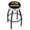 Holland Bar Stool Co 30" Blk Wrinkle Southern Miss Swivel Bar Stool, Chrome Ring L8B3C30SouMis - alternate 1