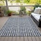 Homeroots 5' X 8' Navy Blue And Ivory Geometric Washable Indoor Outdoor Area Rug 583277 - alternate 5