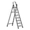 Wrightmaster 7 ft. 8-Step Steel Step Ladder, 11 ft. Reach w/Non-Marring Feet 300 lb. Capacity ZoroQHL8BT - alternate 1