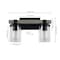 Jonathan Y Bungalow 15" 2-Light Iron/Seeded Glass Rustic Farmhouse LED Vanity Light, Black/Gray Oak Wood Finish JYL7508B - alternate 5