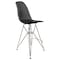 Leisuremod Cresco Modern Acrylic Barstool with Chrome Base and Footrest, Transparent Black CB30TBL - alternate 5