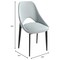 Leisuremod Amalfi Collection Modern Fabric Dining Chair in Coconut White, 2PK AC48W2 - alternate 3