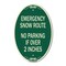 Signmission Emergency Snow Route No Parking Emergency Sno, 12 In X 18 In Architectural, Heavy Gauge Aluminum A-OV-G-1218-24108 - alternate 1