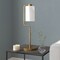 Homeroots 24" Brass Metal Table Lamp With White Cylinder Shade 524423 - alternate 4