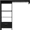 Homeroots 59" Black Wood And Metal Closet System 478419 - alternate 3