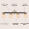 Jonathan Y Modernist Globe 34" 4-Light Metal/Frosted Glass Modern Contemporary LED Vanity, Brass Gold/Black JYL3543A - alternate 3