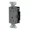 Hubbell Wiring Device-Kellems Straight Blade Receptacle, 5-15R, 15 A, 125V AC, 2 Pole, 3 Wire, Surface Mount, Grounded HBL2172STGY - alternate 2