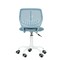 Homeroots Cyan Blue and White Adjustable Height Swivel Rolling Office Chair 568062 - alternate 2