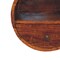 Homeroots 16" Chestnut Solid Wood Round One Drawer Floating Nightstand 651605 - alternate 6