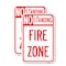 Signmission No Standing Fire Zone, 18'' X 24'' 2 Signs, Heavy Gauge Aluminum, 2PK A-1824-2PACK-23584 - alternate 1
