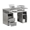 Homeroots 47" Gray Wood Computer Desk With Two Drawers 723756 - alternate 3