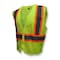 Radians Hi-Vis Self Extinguishing Vest with Two-Tone Trim M Class 2 , Zipper Closure 2 Pockets SV225-2ZGM-M - alternate 1