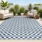 Jonathan Y Aimee Traditional Cottage Checkerboard Navy/Cream 5 ft. x 8 ft. Indoor/Outdoor Area Rug TSN204B-5 - alternate 1