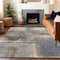 Homeroots 10' X 14' Khaki And Brown Abstract Washable Indoor Outdoor Area Rug 609297 - alternate 3