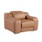 Homeroots 41" Chestnut Italian Leather Wall Hugger Recliner With USB 634539 - alternate 4