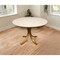 Homeroots 48" Ivory And Brass Rounded Marble And Iron Pedestal Base Dining Table 488682 - alternate 4