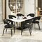 Leisuremod Entice Modern Leather Dining Chair with Iron Legs Open-Back Design in Charcoal, 4PK EC60CH-4 - alternate 3
