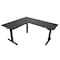 Homeroots Adjustable Black Wood and Stainless Steel L Shape Standing Desk 723784 - alternate 6