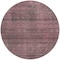 Homeroots 8' Merlot And Gray Round Striped Washable Indoor Outdoor Area Rug 588096 - alternate 4
