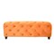 Homeroots 50in Orange and Dark Brown Velvet and Solid Wood Upholstered Bench 488866 - alternate 2
